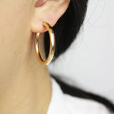 Classic Hoop Earrings 14K Filled Modern Jewelry Minimalism Boho Brincos Gift