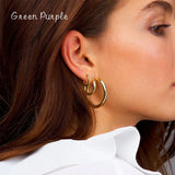 Classic Hoop Earrings 14K Filled Modern Jewelry Minimalism Boho Brincos Gift