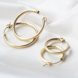 Classic Hoop Earrings 14K Filled Modern Jewelry Minimalism Boho Brincos Gift