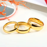 Classic Tungsten Carbide Rings 4/6/8mm Gold Couple Wedding Bands Zirconia Gift
