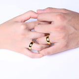 Classic Tungsten Carbide Rings 4/6/8mm Gold Couple Wedding Bands Zirconia Gift