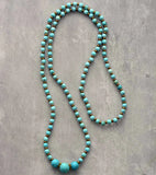 Turquoise Strand Necklace & Bracelet Set - Bohemian Jewelry