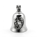 12 Constellations Bell Pendant Stainless Steel Charm Horoscope Motorcycle Biker