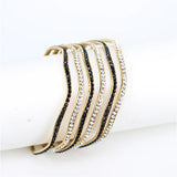 2 Styles Crystal Bangles Stainless Steel Jewelry Set LH237