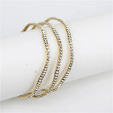 2 Styles Crystal Bangles Stainless Steel Jewelry Set LH237