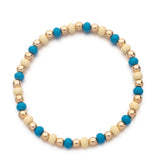 Colorful 4mm Rondelle Bead Bracelets Women Elastic Bohemian Jewelry