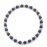 Colorful 4mm Rondelle Bead Bracelets Women Elastic Bohemian Jewelry