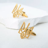 Ukraine Emblem Cufflinks Stainless Steel Wedding Jewelry for Groom