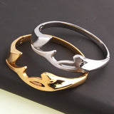 Unixes Jewelry Stainless Steel Silver Cuff Bangle Bracelet Gift