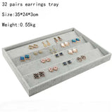 Velvet Jewelry Trays Organizer Display Holder Box Case