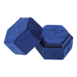 Velvet Ring Earring Jewelry Case Gift Box with 2 Slots