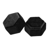 Velvet Ring Earring Jewelry Case Gift Box with 2 Slots