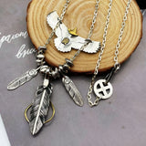 Flying Eagle Taijiao Chain Necklace Retro Man