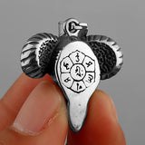 Viking Sheep Head Animal Necklace Men Stainless Steel Vintage Pendant