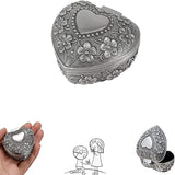 Vintage Heart-Shaped Jewelry Box: Small Trinket Organizer