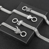 Vintage Stainless Steel Double-Headed Animal Woven Bracelet