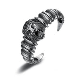 Vintage Lion Head Metal Open Bracelet for Men Women Punk Biker Jewelry