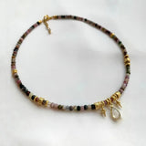 Vintage Stone Beaded Choker Charm Pendant Accessories Gift
