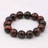 Vintage Red Tiger Eye Stone Round Beads Bracelet Bangle