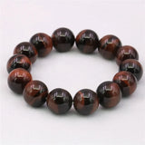 Vintage Red Tiger Eye Stone Round Beads Bracelet Bangle