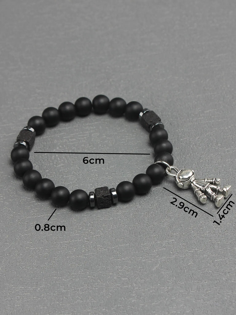 Vintage Beads Bracelet with Astronaut Charm