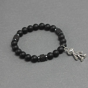 Vintage Beads Bracelet with Astronaut Charm