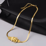 Titanium Steel Choker Necklace Gothic Clavicle Chain