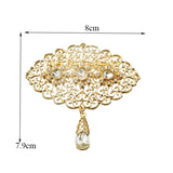 Morocco Wedding Jewelry Set Water Drop Brooches Middle East Muslim Bridal Hajib