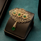 Morocco Wedding Jewelry Set Water Drop Brooches Middle East Muslim Bridal Hajib