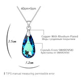 Water Drop Shaped Necklace Crystal Women Necklace Charmes Gift