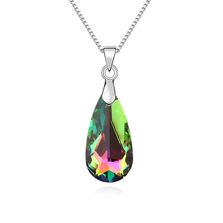 Water Drop Shaped Necklace Crystal Women Necklace Charmes Gift