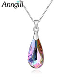 Water Drop Shaped Necklace Crystal Women Necklace Charmes Gift