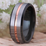 8MM Tungsten Carbide Wedding Band Ring for Men Women