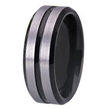 8MM Tungsten Carbide Wedding Band Ring for Men Women