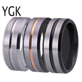 8MM Tungsten Carbide Wedding Band Ring for Men Women
