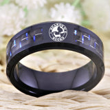 Engraved Classic Tungsten Wedding Band Rings