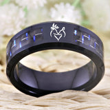 Engraved Classic Tungsten Wedding Band Rings