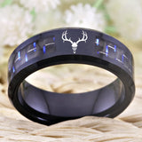 Engraved Classic Tungsten Wedding Band Rings