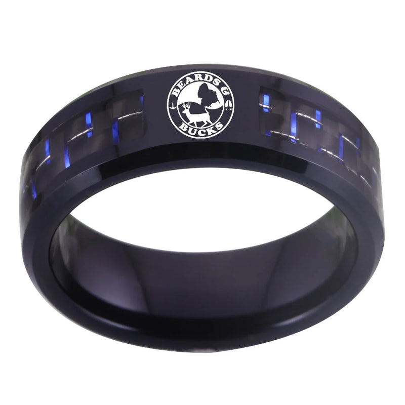 Engraved Classic Tungsten Wedding Band Rings