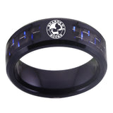 Engraved Classic Tungsten Wedding Band Rings