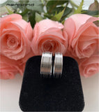 Tungsten Carbide Wedding Band Grooved Brushed Finish 6MM 8MM