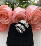 Tungsten Carbide Wedding Band Grooved Brushed Finish 6MM 8MM