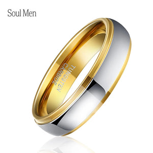 Classic Tungsten Carbide Wedding Band 6mm and Silver Ring