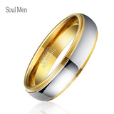 Classic Tungsten Carbide Wedding Band 6mm and Silver Ring