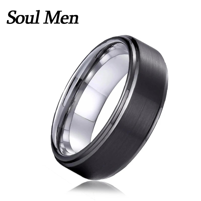 Men's 8mm Tungsten Carbide Wedding Band