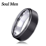 Men's 8mm Tungsten Carbide Wedding Band