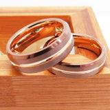 Classic Engagement Ring Coffee Tungsten Ring Men's Anniversary