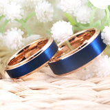 Classic Wedding Engagement Rings, Rose Step Tungsten Ring