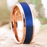 Classic Wedding Engagement Rings, Rose Step Tungsten Ring