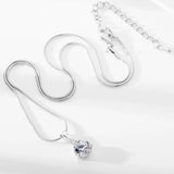 Multicolor Zircon Silver Wedding Jewelry Set Earrings Necklace Gift